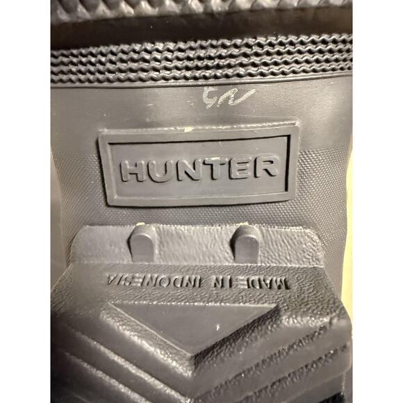 Hunter Boots Womens Size 7 Black Original Tall Rain Wellington Waterproof Rubber - Picture 6 of 9
